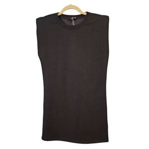 Rachel Zoe black minimalist sleeveless black short dress.  NWT. Size S.